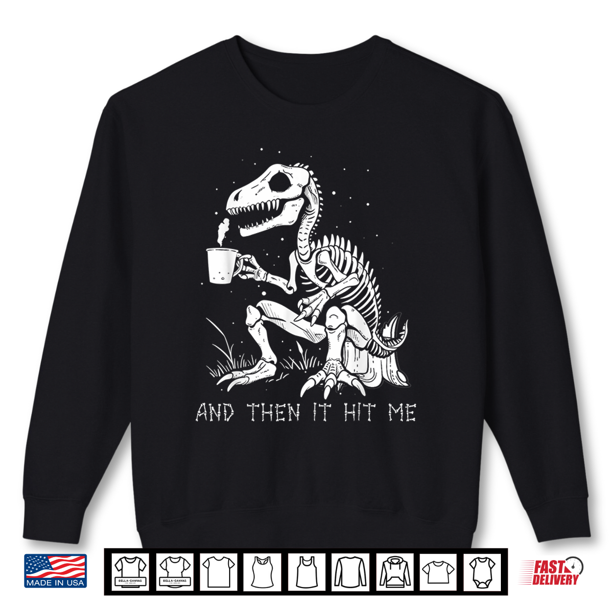 Funny Skeleton Dinosaur Costume Goth Men Women Halloween Shirt