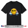 Retro Vintage Smile Face Funny Middle Finger Graphic Shirt