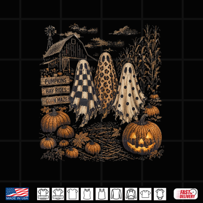 Design Vintage Funny Western Tis The Season Ghost Pumpkin Halloween Shirt