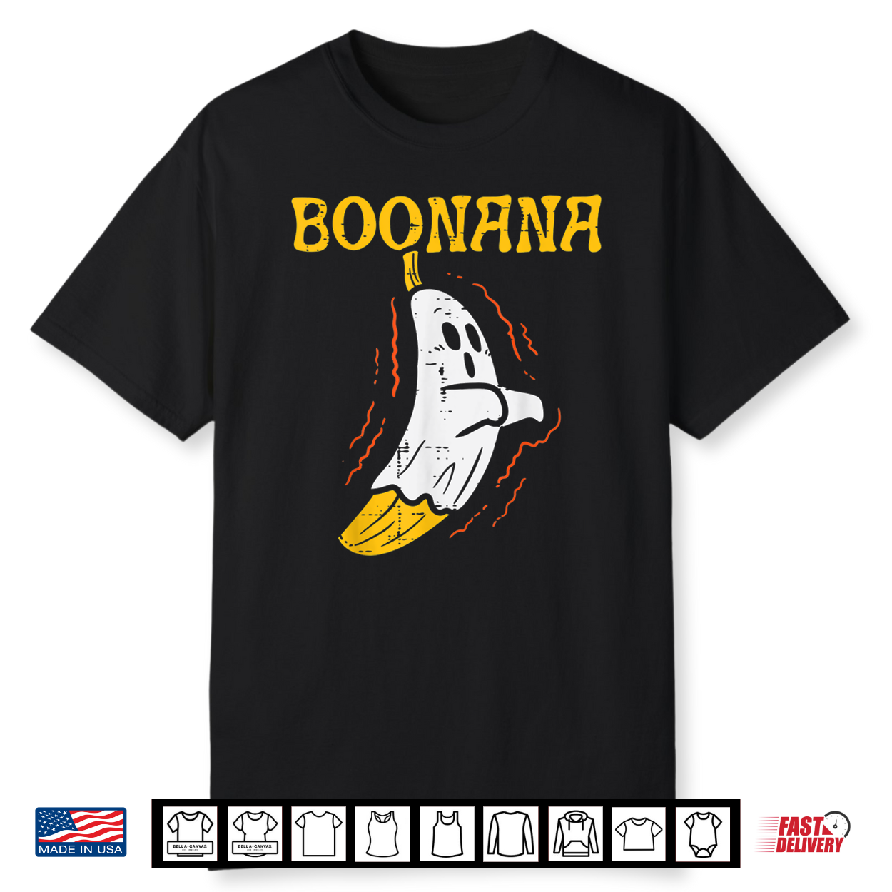 Boonana Cute Ghost Banana Halloween Costume Men Women Kids Shirt