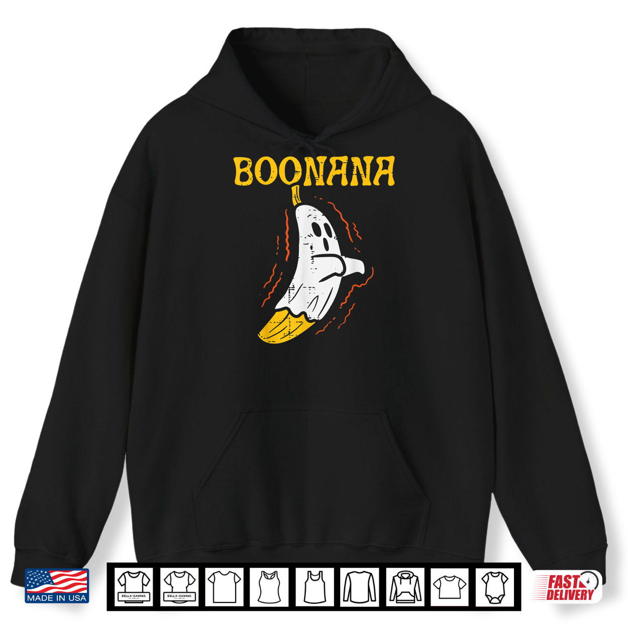 Boonana Cute Ghost Banana Halloween Costume Men Women Kids Shirt