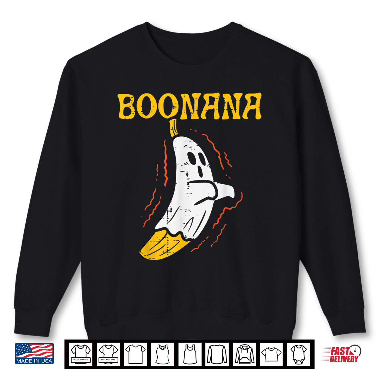 Boonana Cute Ghost Banana Halloween Costume Men Women Kids Shirt