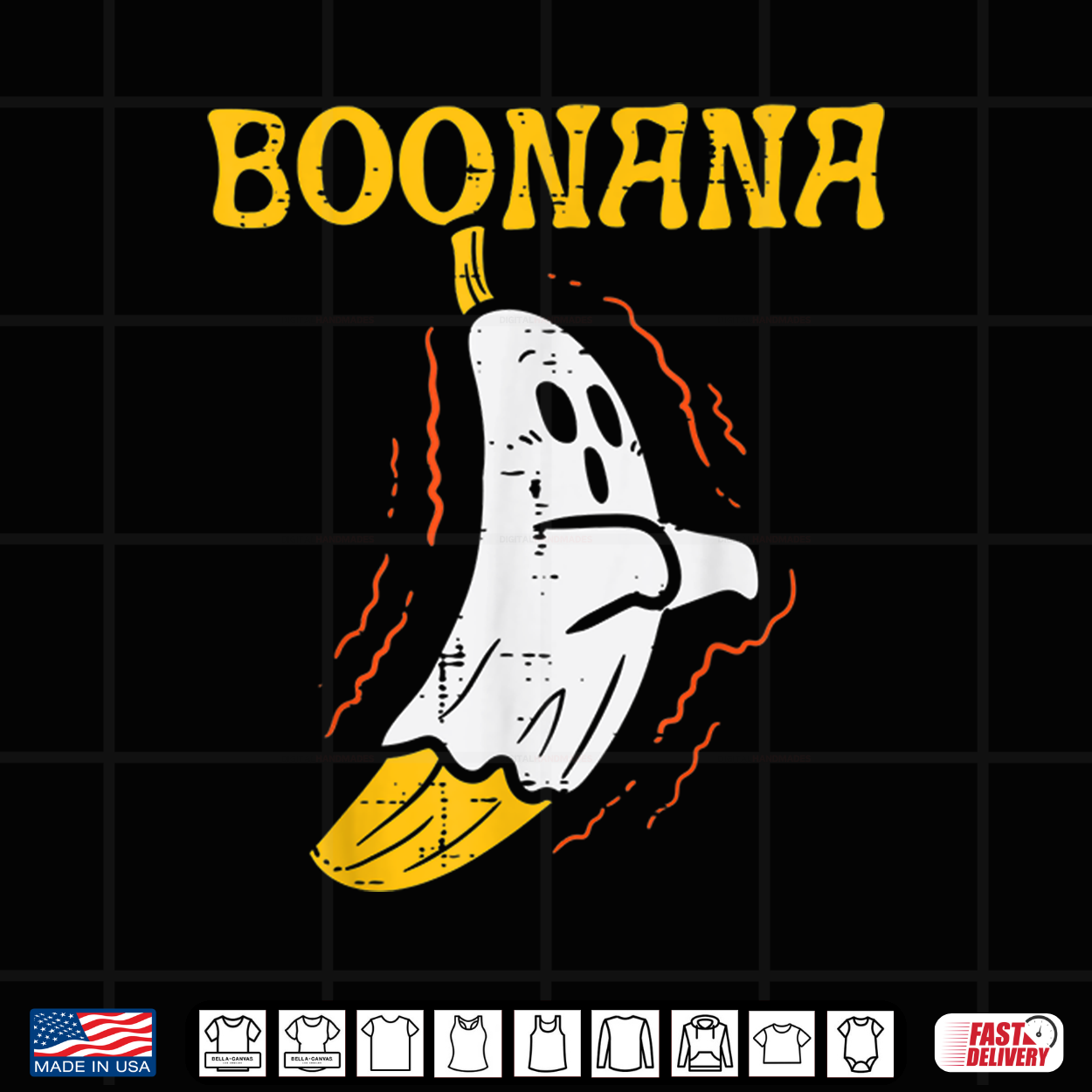 Boonana Cute Ghost Banana Halloween Costume Men Women Kids Shirt