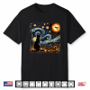 Halloween Van Gogh Starry Night Black Cat Pumpkins Bats Shirt