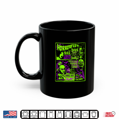 Mug Vintage Horrorfest Halloween Movie Poster Old Time Horror Shirt