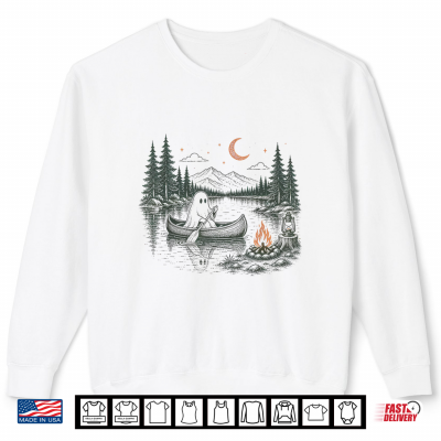 Sweatshirt Camping Ghost Lake Spooky Fall Camping Summerween Halloween Shirt