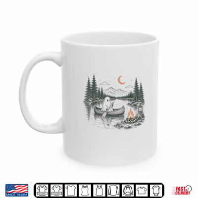 Mug Camping Ghost Lake Spooky Fall Camping Summerween Halloween Shirt