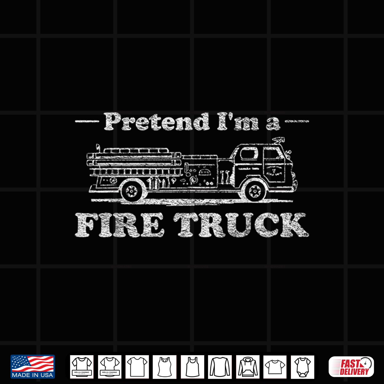 Fire Truck Costume Halloween Pretend I’M A Fire Truck Shirt