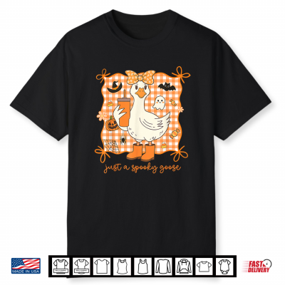 Just A Spooky Goose Halloween Silly Goose Shirt