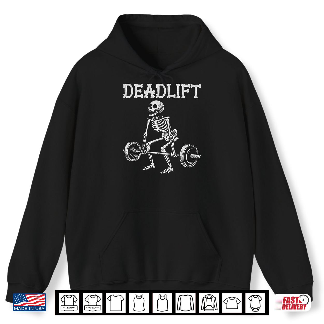 Deadlift Funny Halloween Skeleton Weight Lifting Workout Shirt