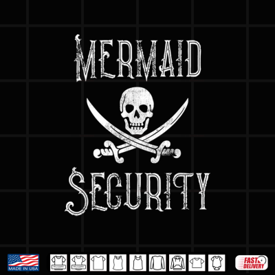 Design Pirate Mermaid Security Merman Protectors Halloween Shirt